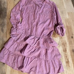 Gap kids lilac corduroy ruffle dress size  XXL 14 - 16